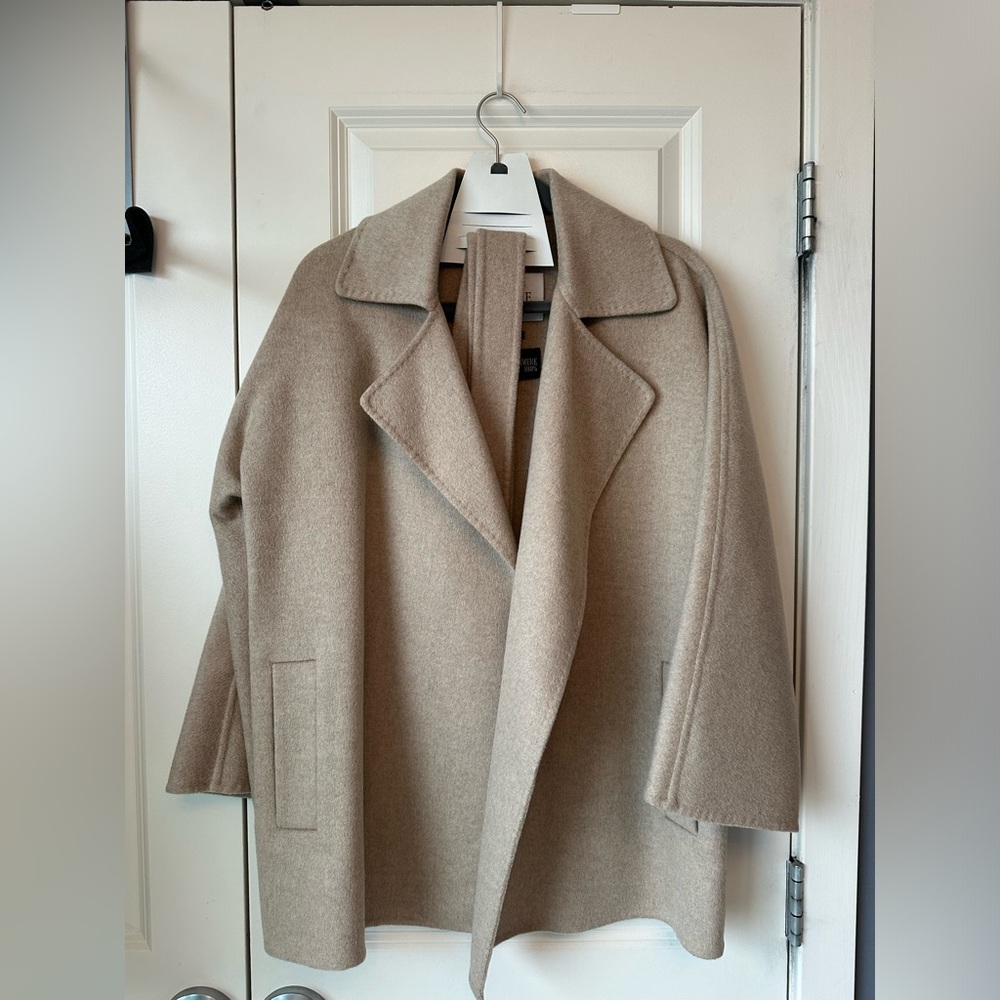 Beige 100% Premium Quality Cashmere Coat Sz 38